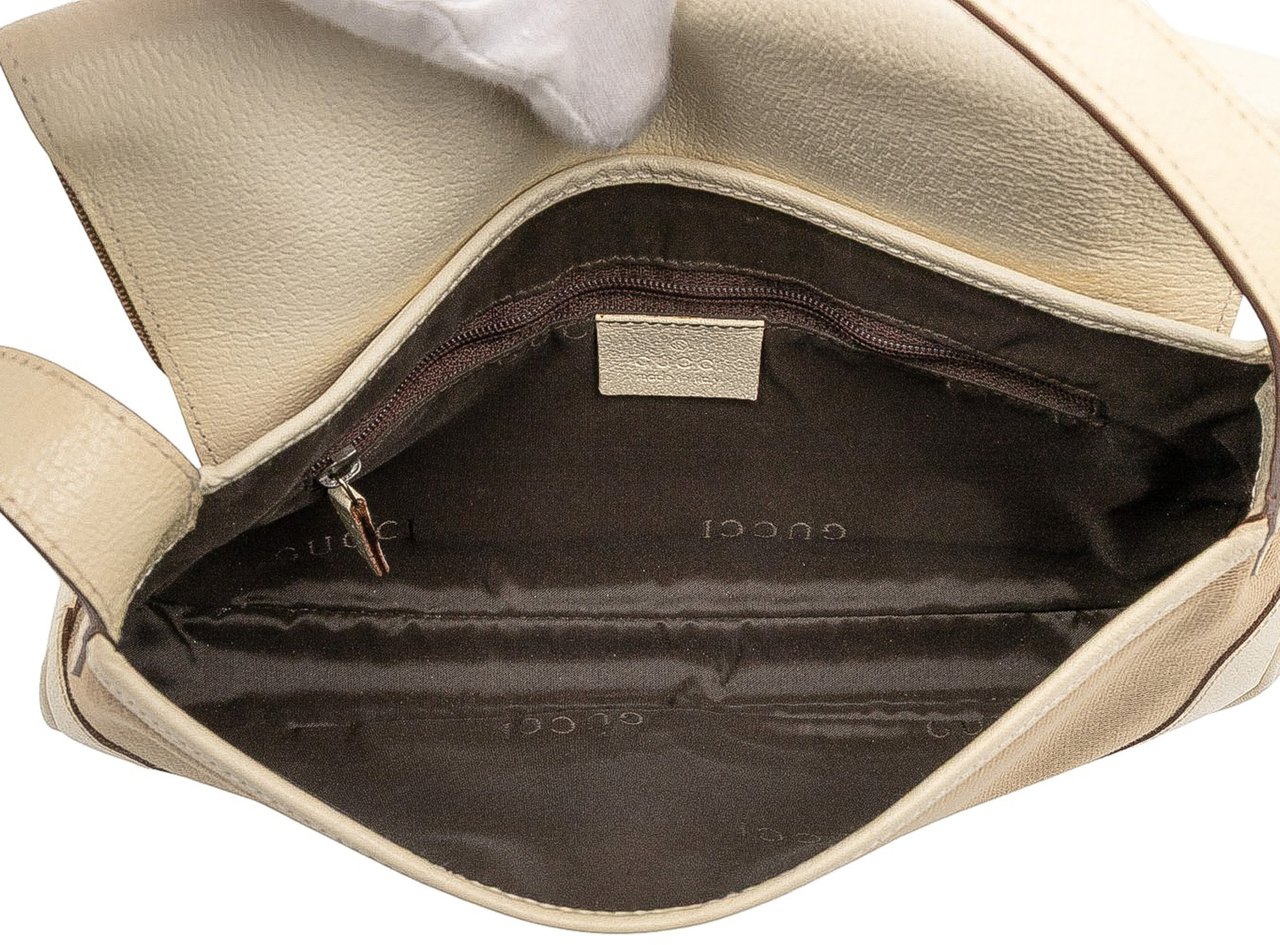 Gucci Canvas Jackie O Flap Bruin