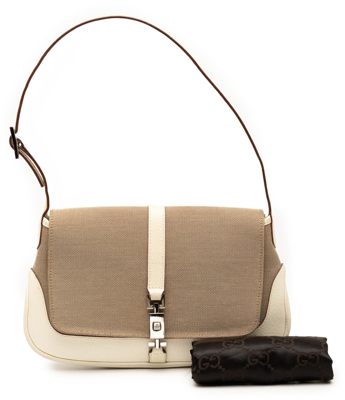 Gucci Canvas Jackie O Flap Bruin