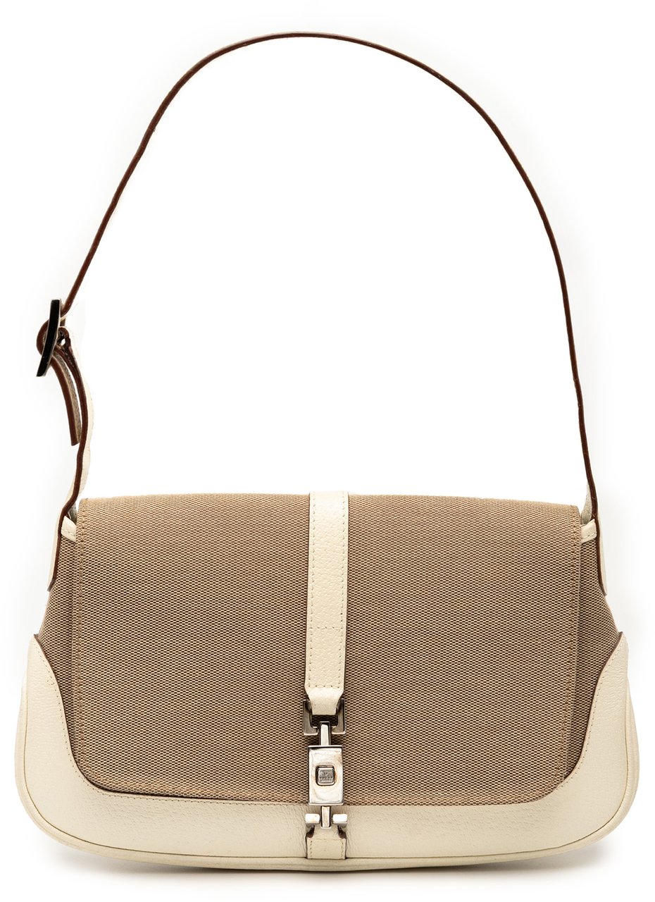 Gucci Canvas Jackie O Flap Bruin