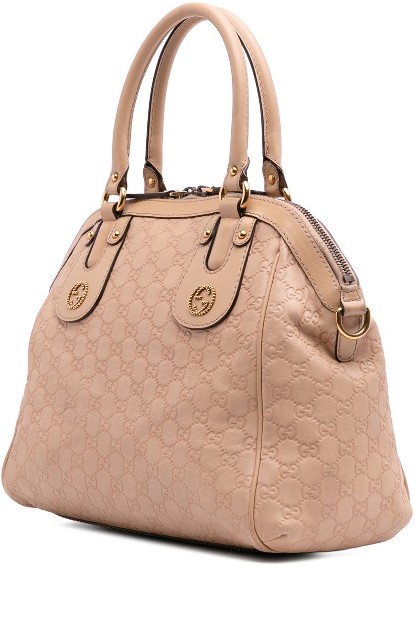 Gucci Medium Guccissima Scarlett Satchel Bruin