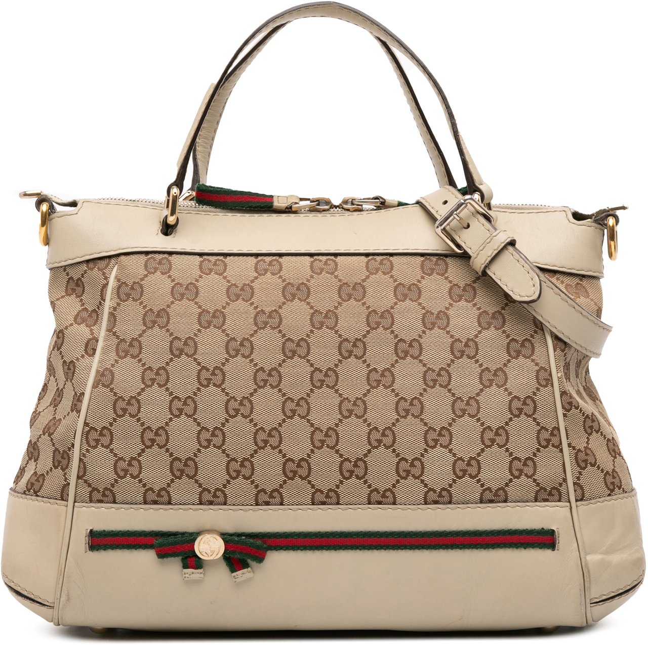 Gucci GG Canvas Web Mayfair Satchel Bruin