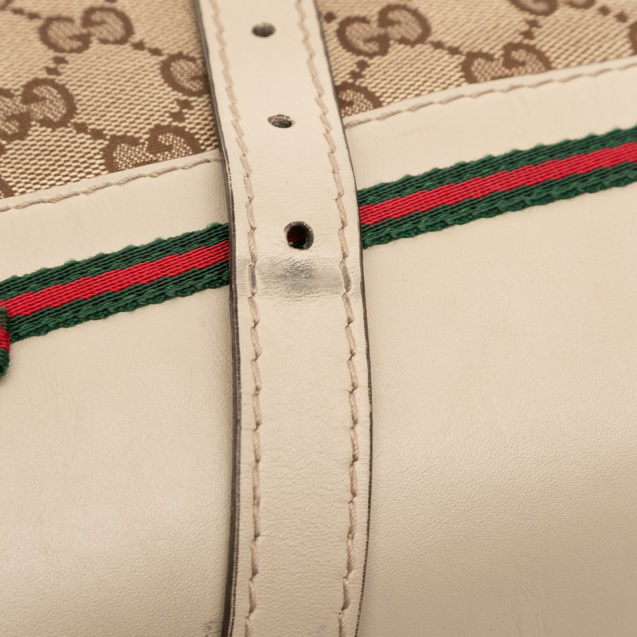 Gucci GG Canvas Web Mayfair Satchel Bruin