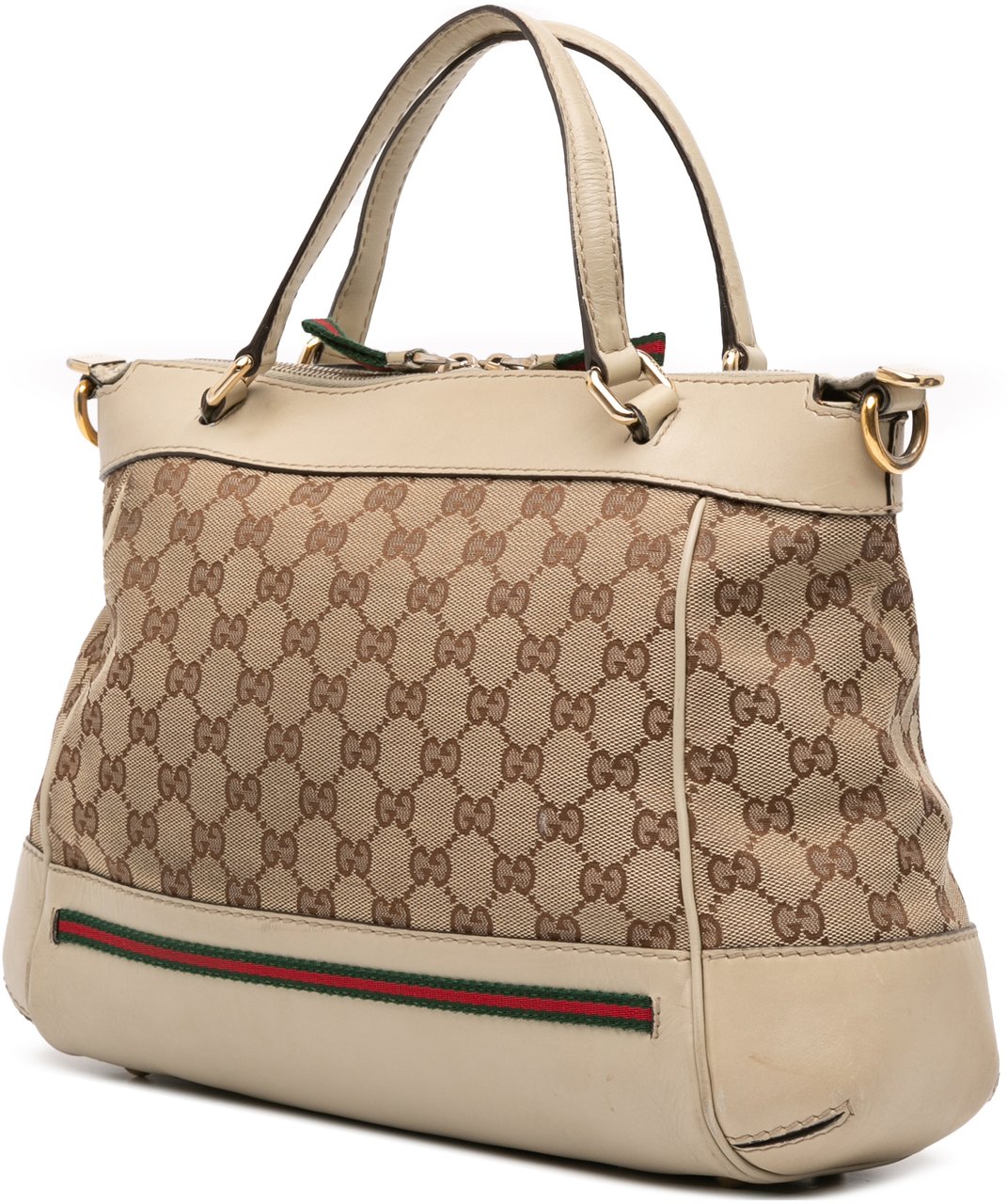 Gucci GG Canvas Web Mayfair Satchel Bruin