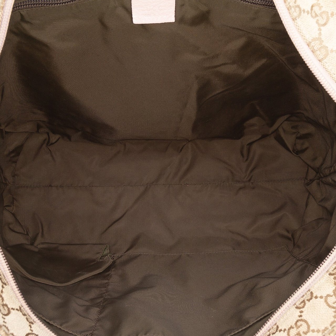 Gucci GG Canvas Web Tote Bruin