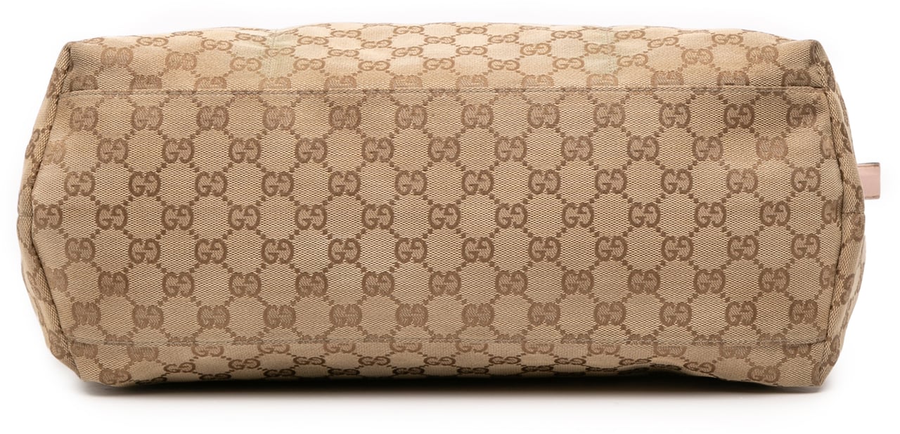 Gucci GG Canvas Web Tote Bruin