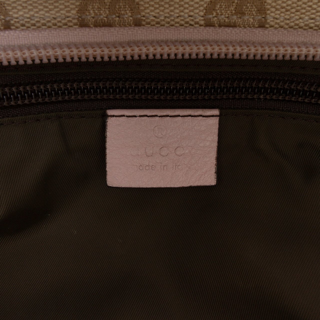 Gucci GG Canvas Web Tote Bruin