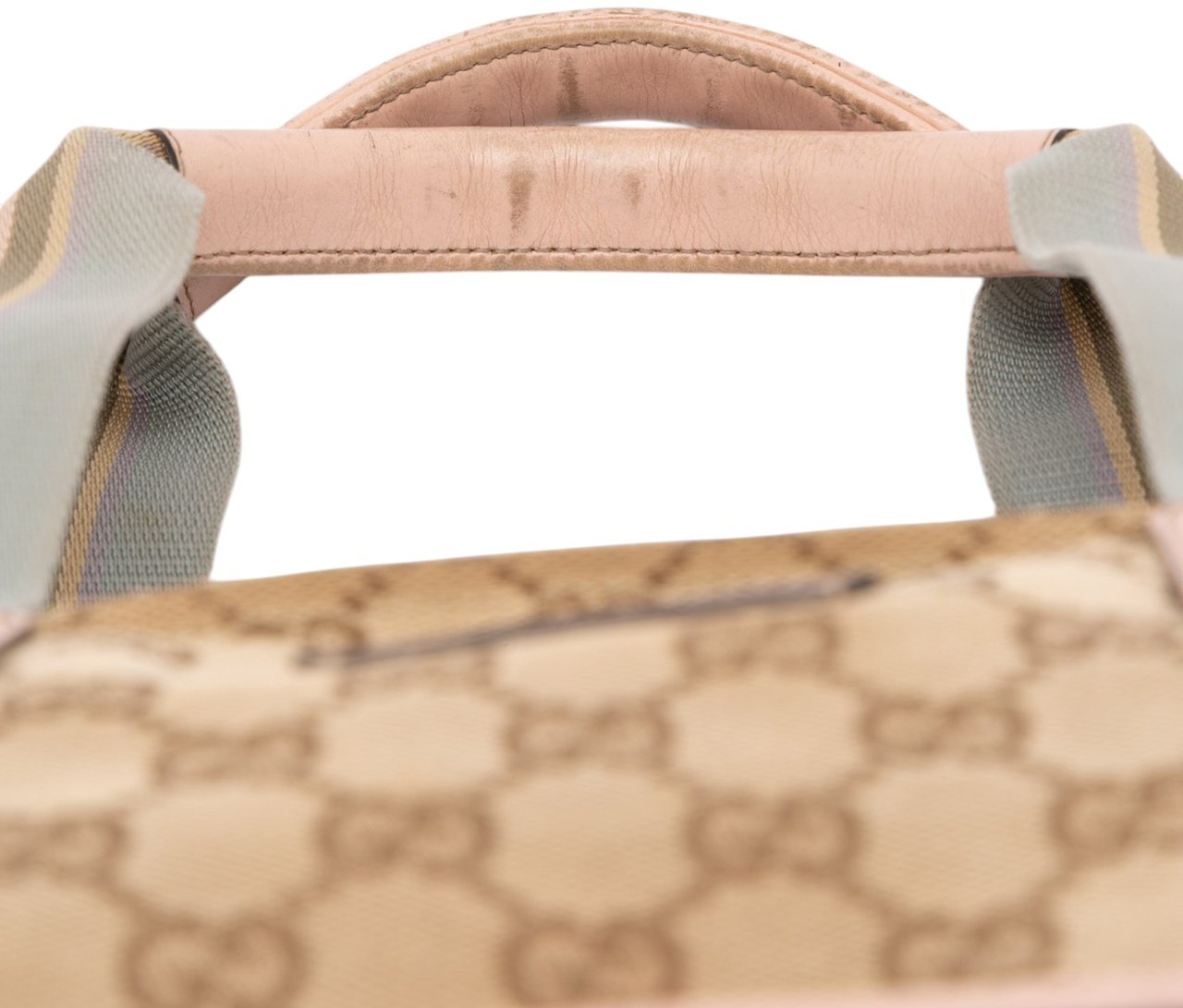 Gucci GG Canvas Web Tote Bruin