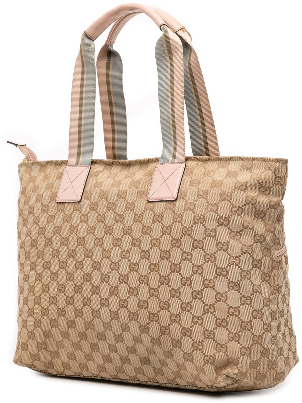 Gucci GG Canvas Web Tote Bruin