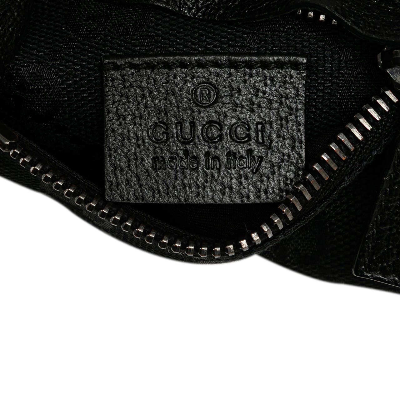 Gucci GG Canvas Double Pocket Belt Bag Zwart