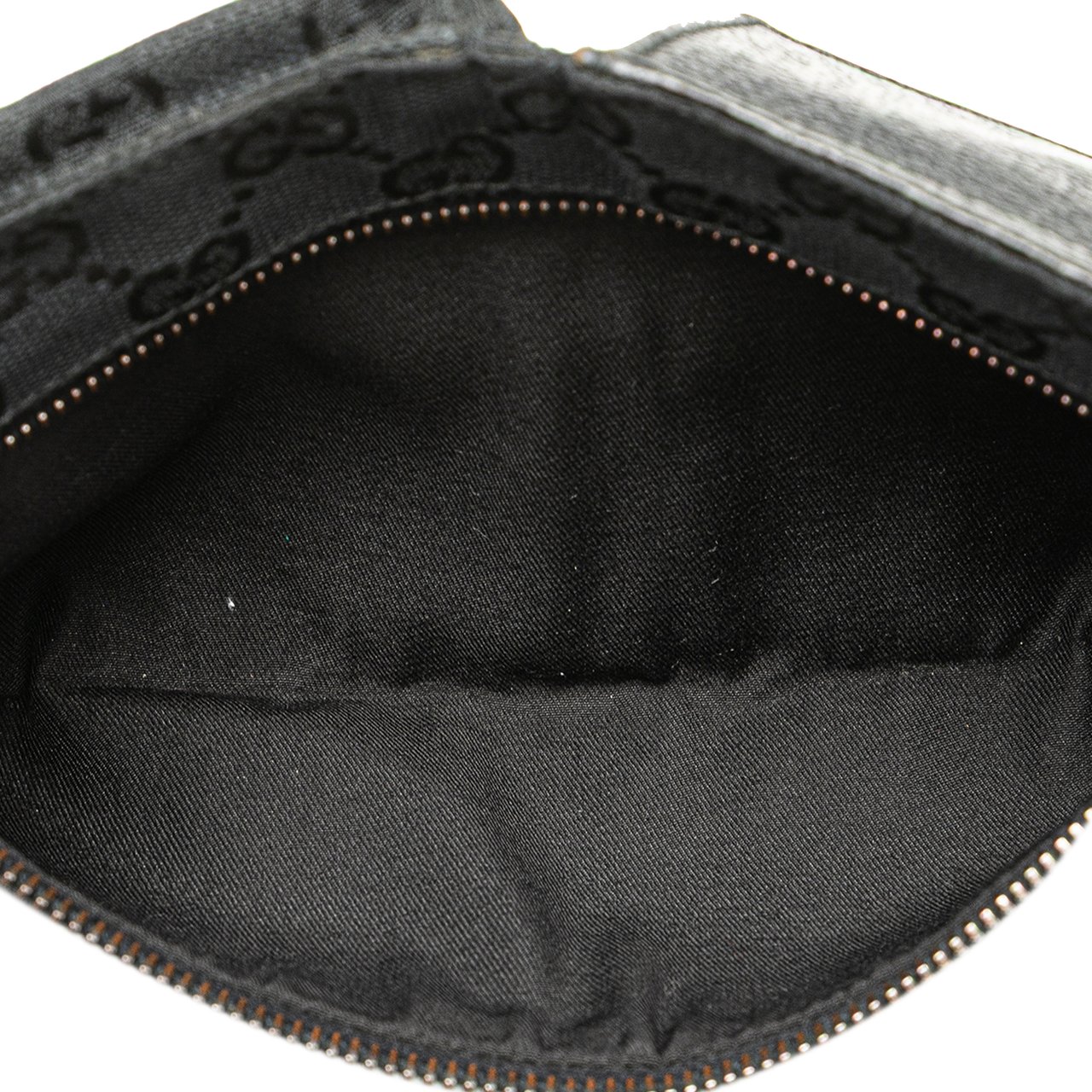 Gucci GG Canvas Double Pocket Belt Bag Zwart