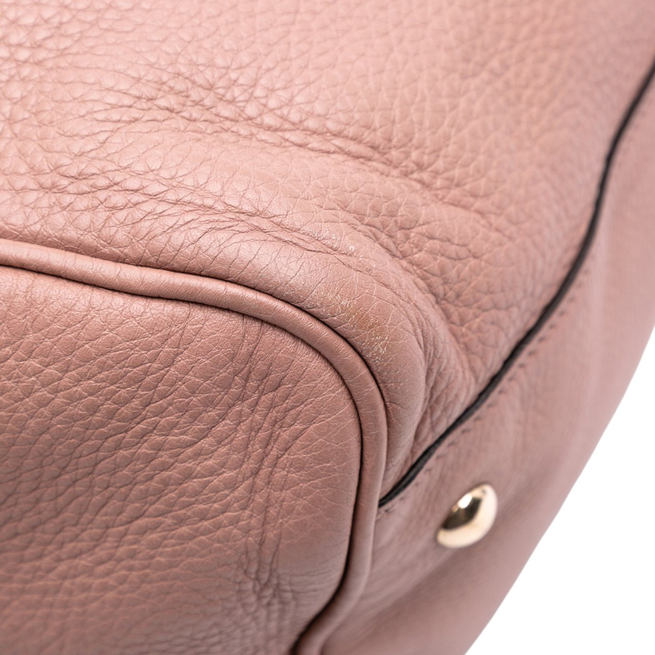 Gucci Medium Calfskin Bamboo Shopper Boston Bag Roze