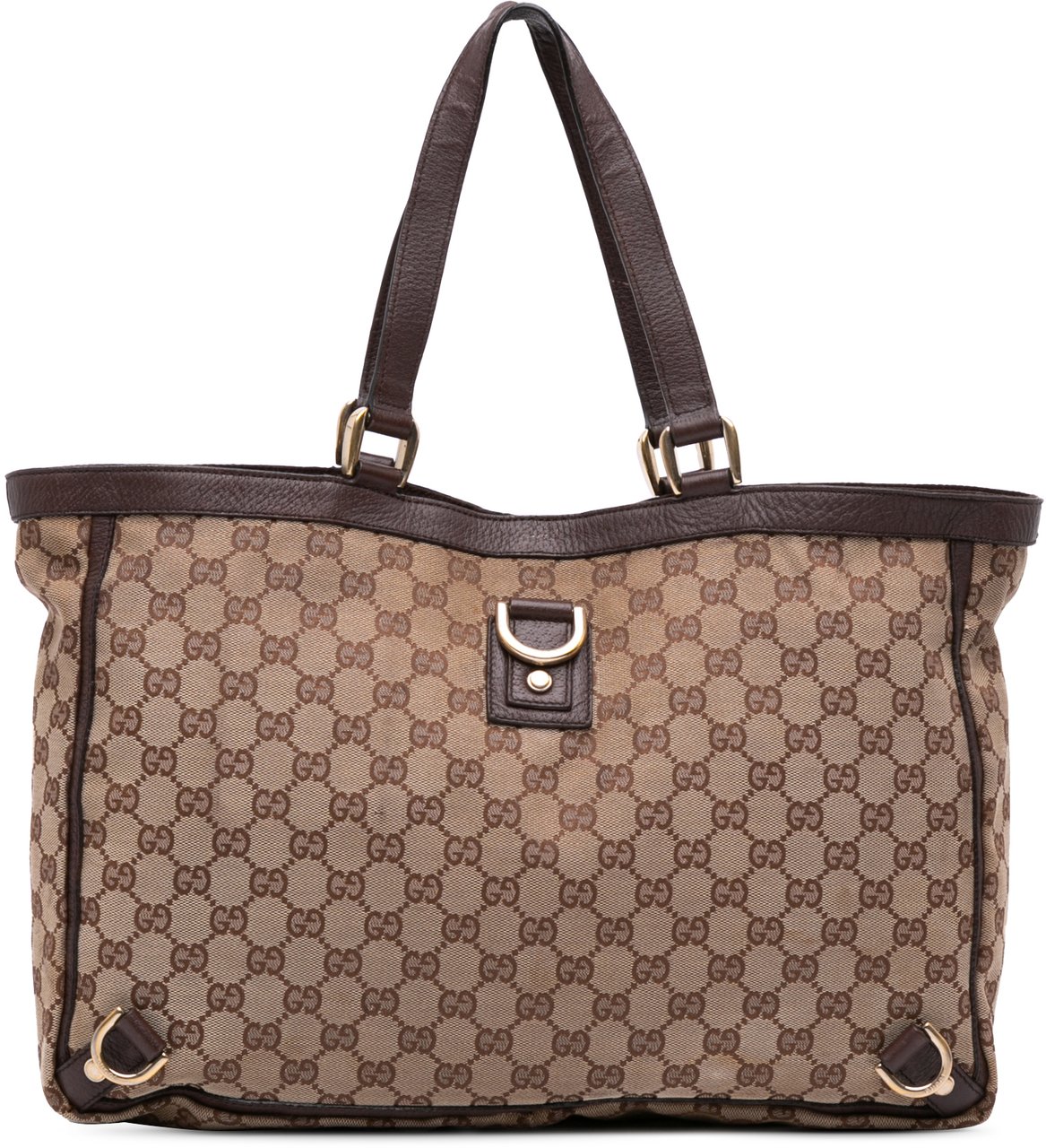 Gucci GG Canvas Abbey D Ring Tote Bruin