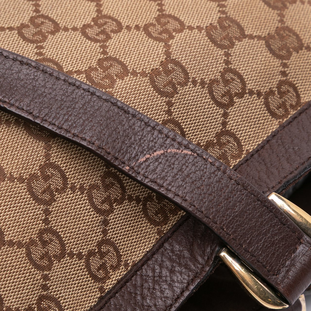 Gucci GG Canvas Abbey D Ring Tote Bruin