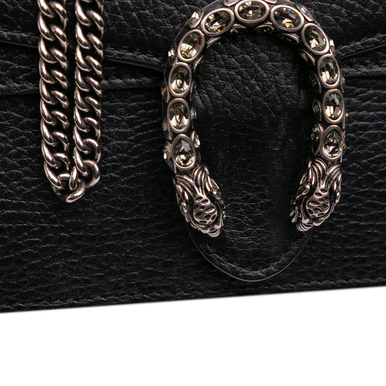 Gucci Mini Leather Dionysus Crossbody Zwart