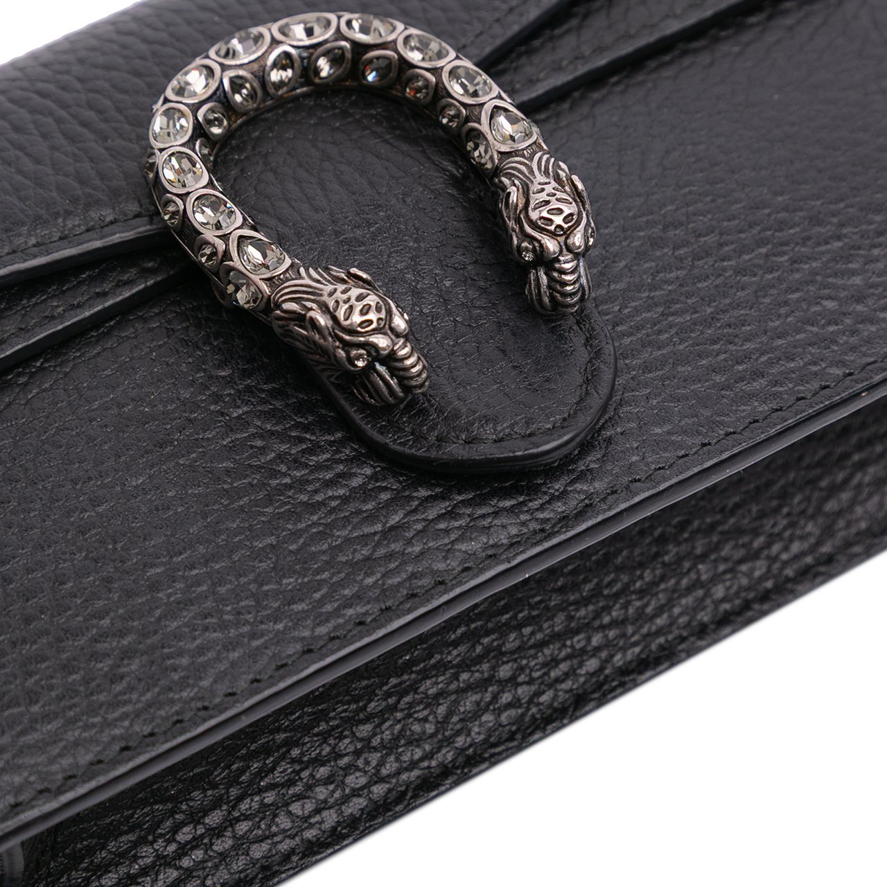 Gucci Mini Leather Dionysus Crossbody Zwart