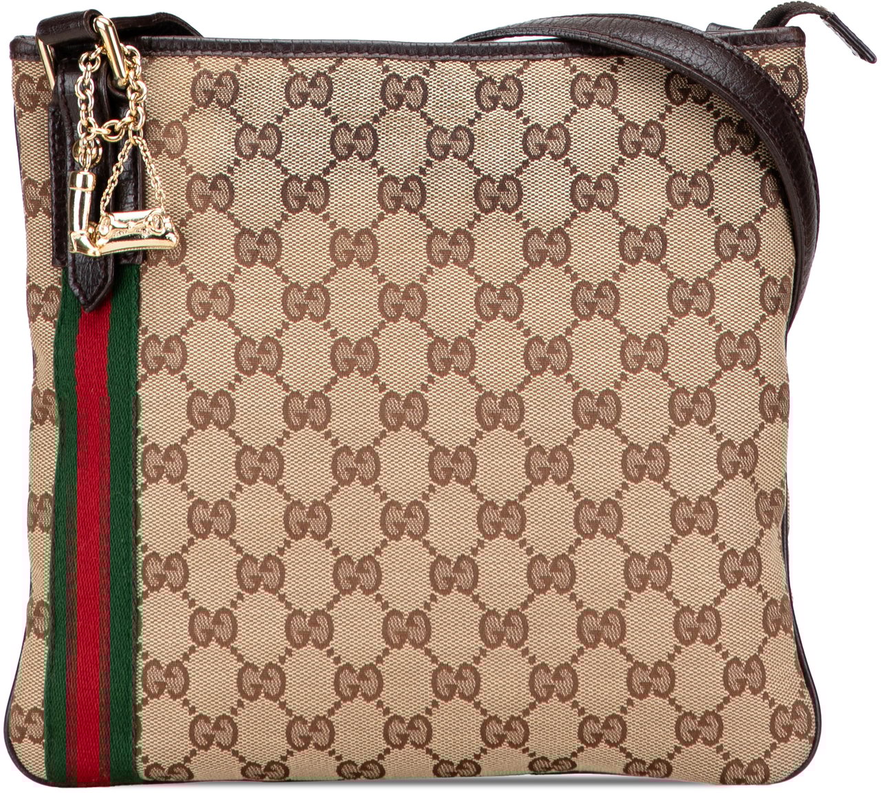 Gucci GG Canvas Jolicoeur Crossbody Bruin
