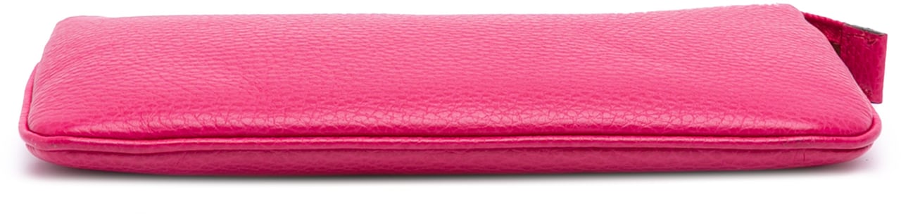 Gucci Pebbled Leather Swing Wristlet Pouch Roze