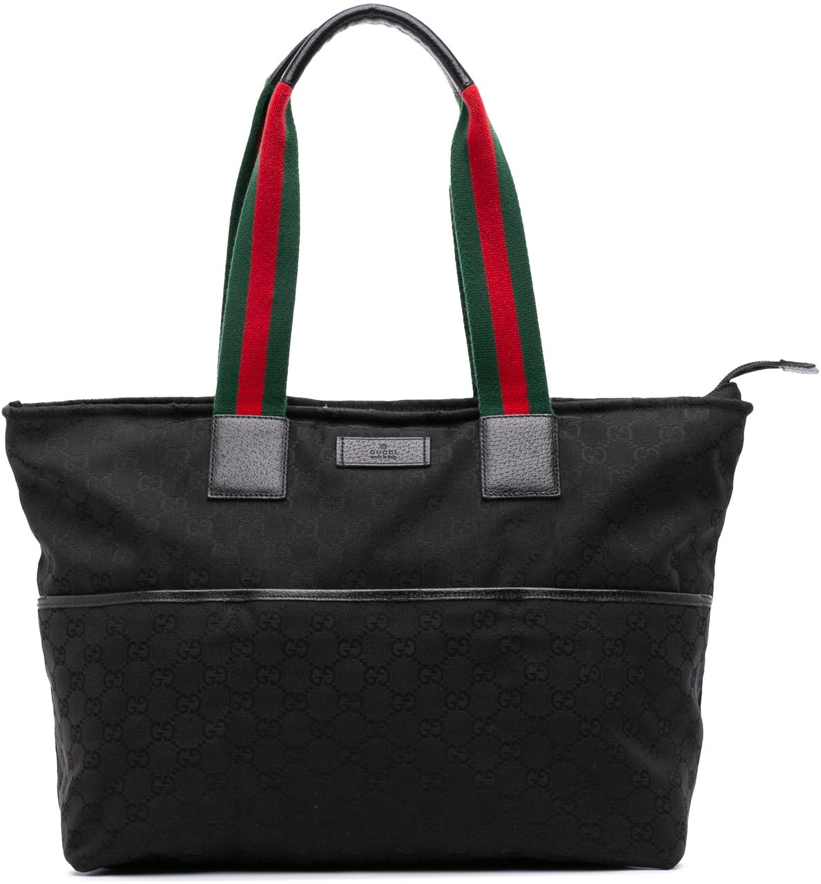 Gucci GG Canvas Web Tote Zwart