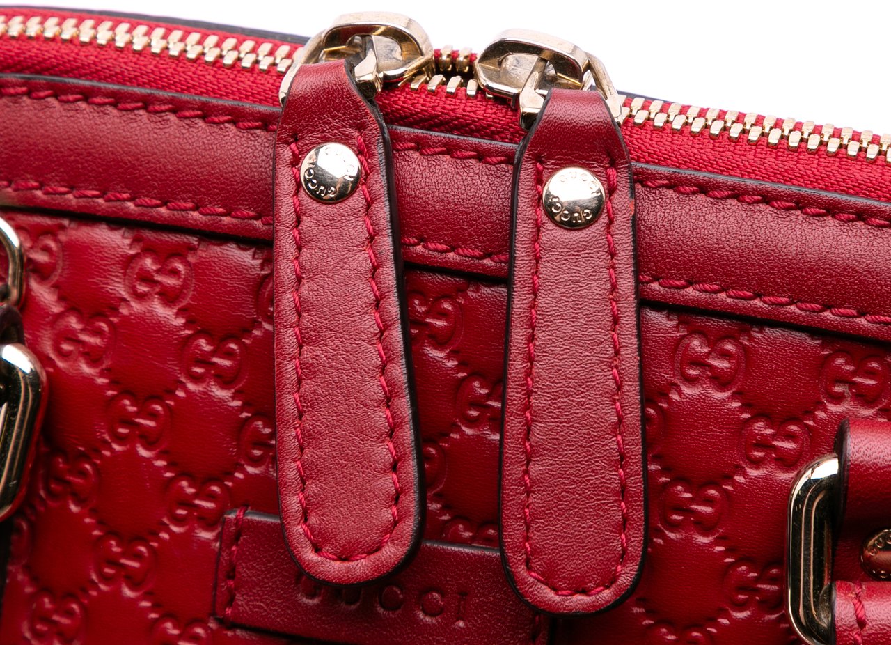 Gucci Mini Microguccissima Dome Satchel Rood