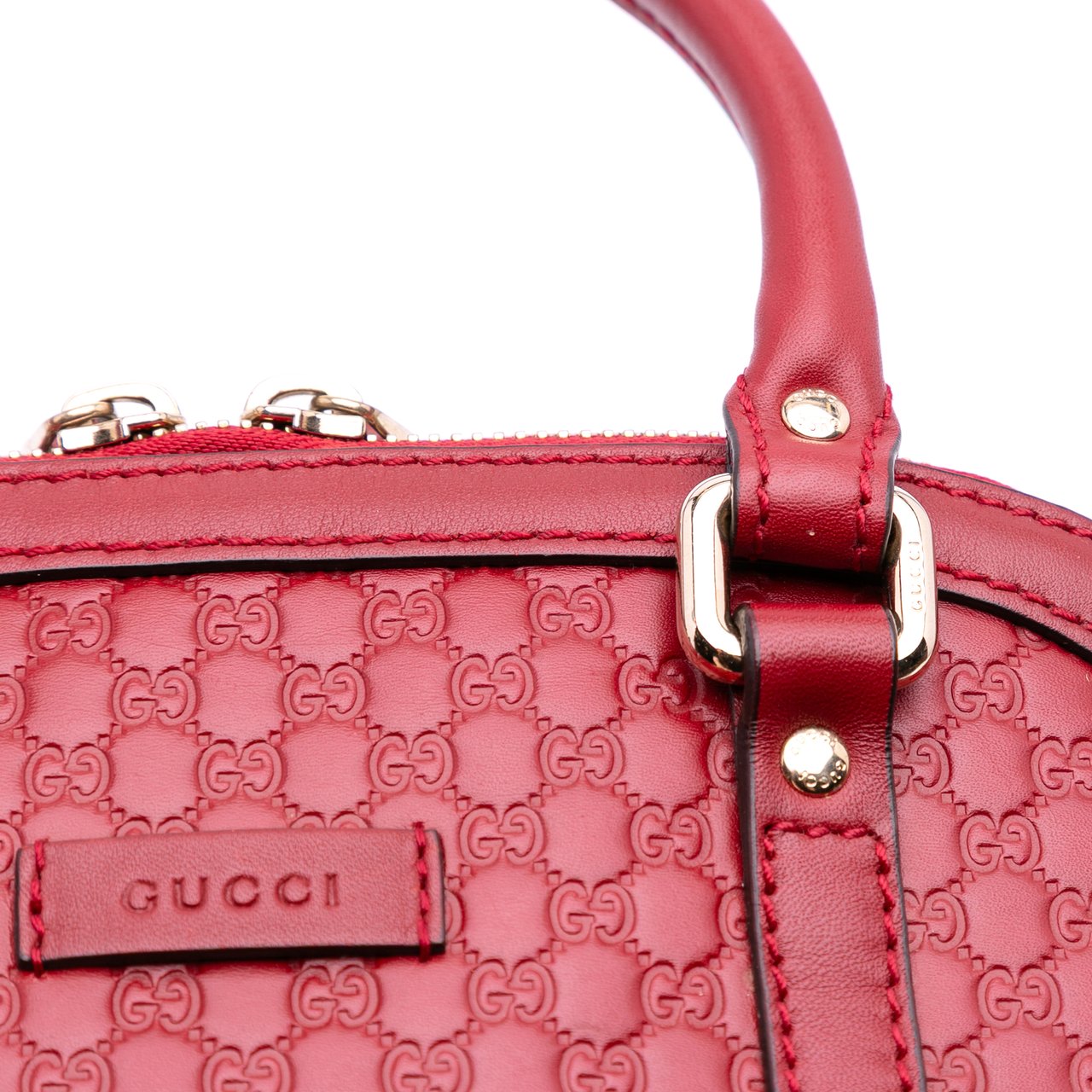 Gucci Mini Microguccissima Dome Satchel Rood