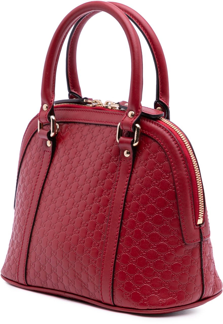 Gucci Mini Microguccissima Dome Satchel Rood