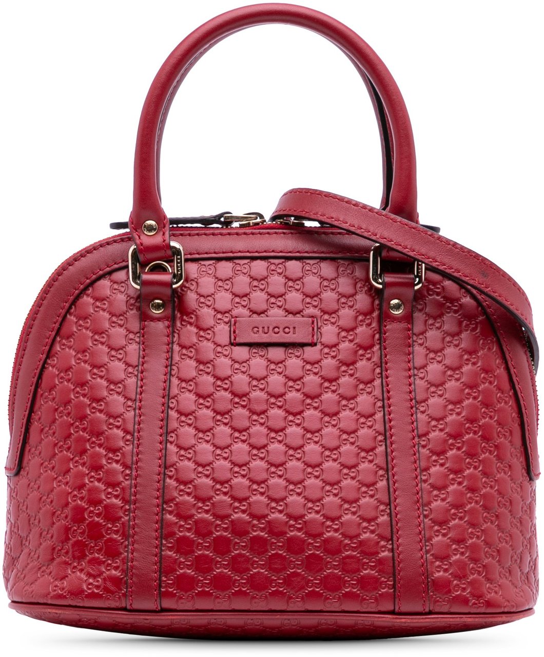 Gucci Mini Microguccissima Dome Satchel Rood