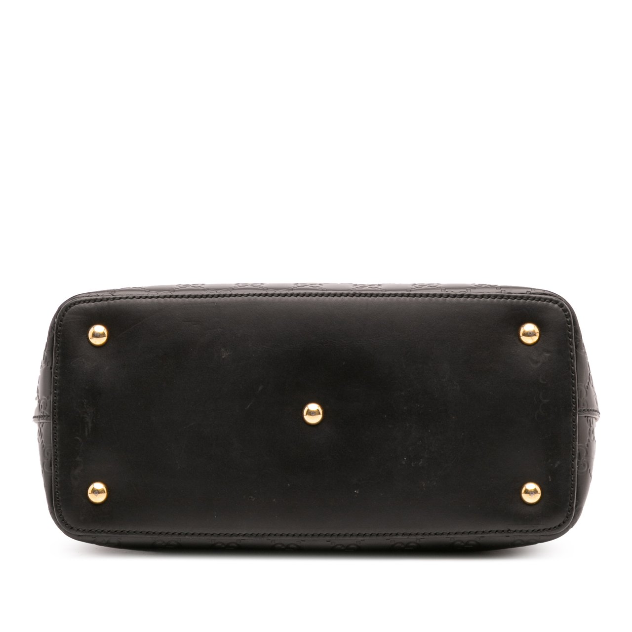 Gucci Guccissima Linea A Fold Over Satchel Zwart