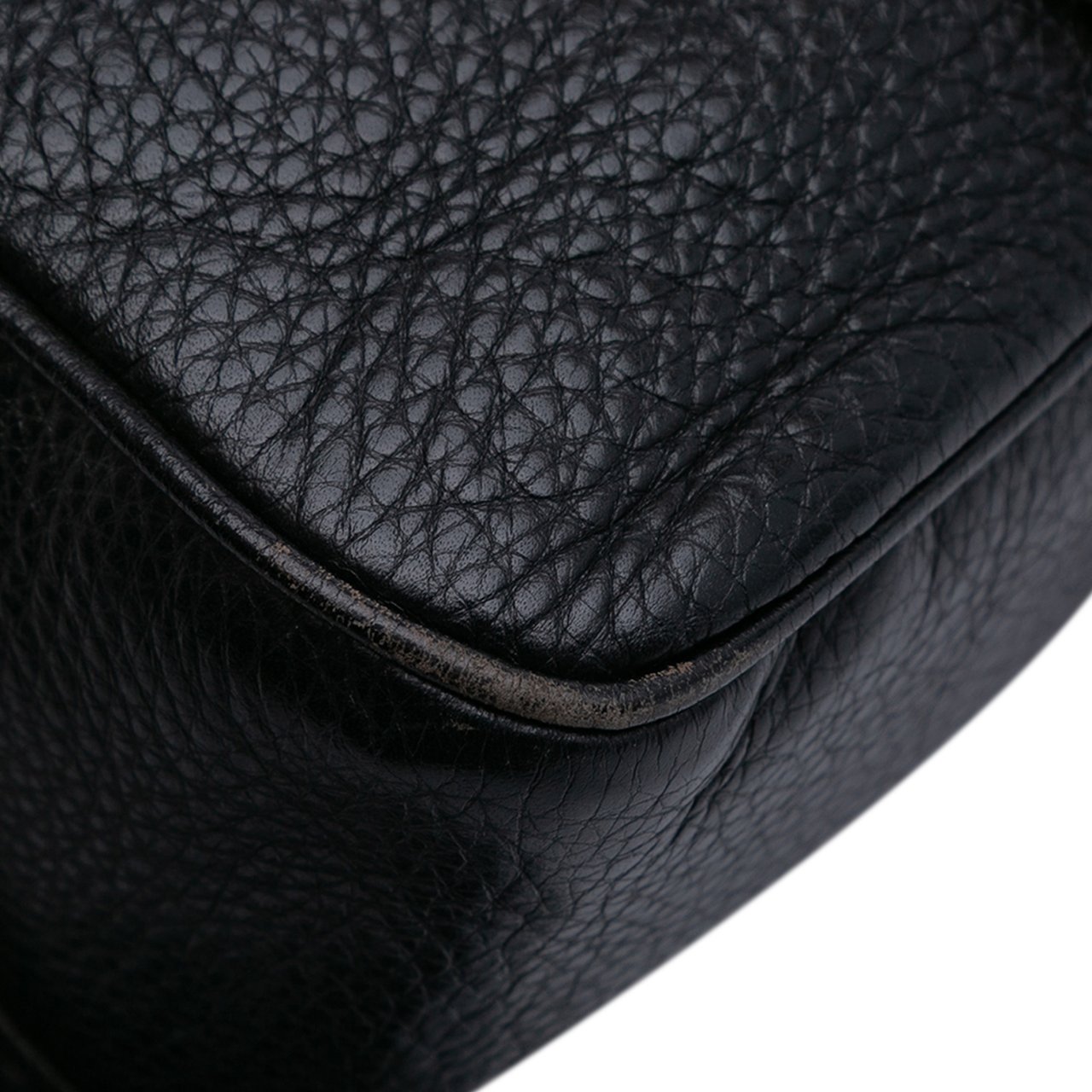 Gucci Leather Soho Chain Zip Shoulder Bag Zwart