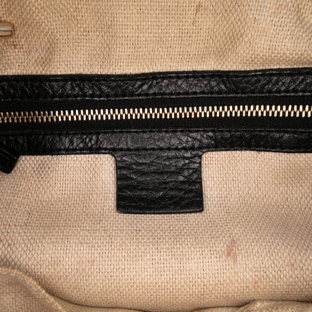 Gucci Leather Soho Chain Zip Shoulder Bag Zwart