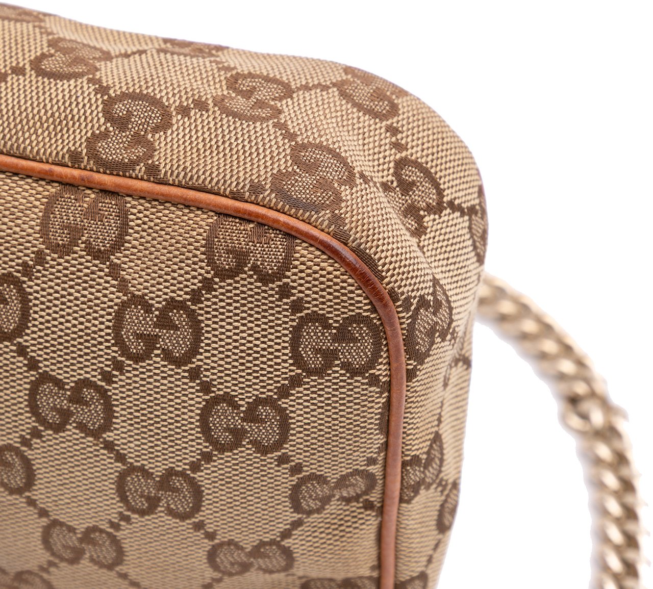Gucci GG Canvas Marrakech Shoulder Bag Bruin