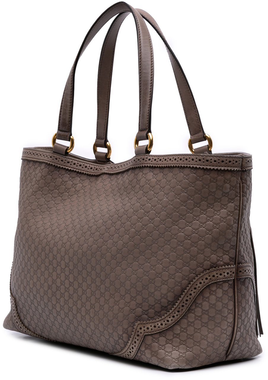 Gucci Microguccissima Brogue Duilio Tote Bruin