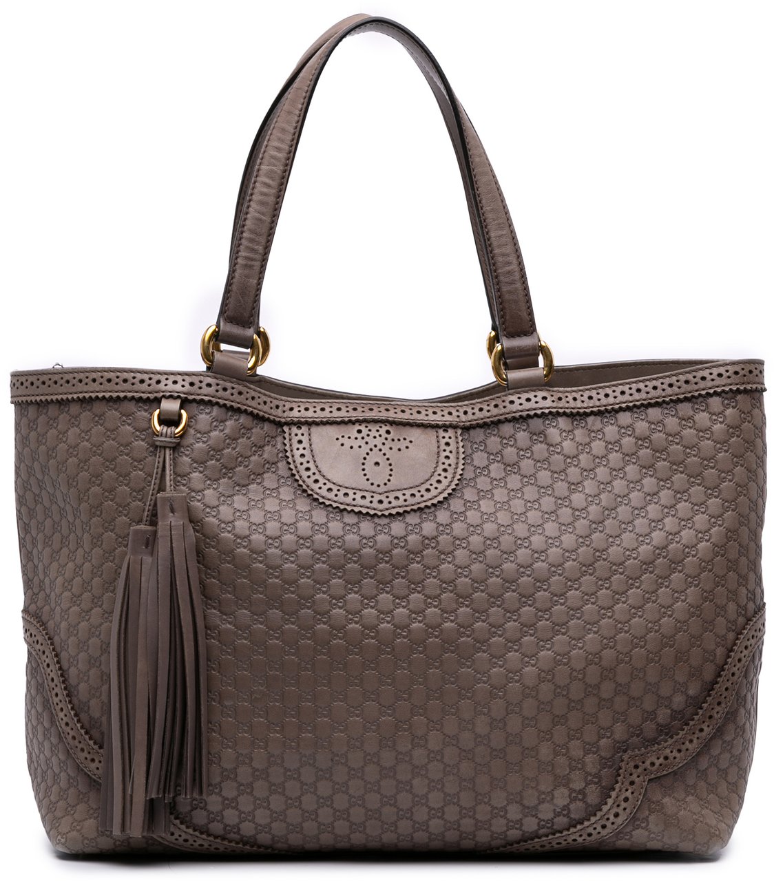 Gucci Microguccissima Brogue Duilio Tote Bruin
