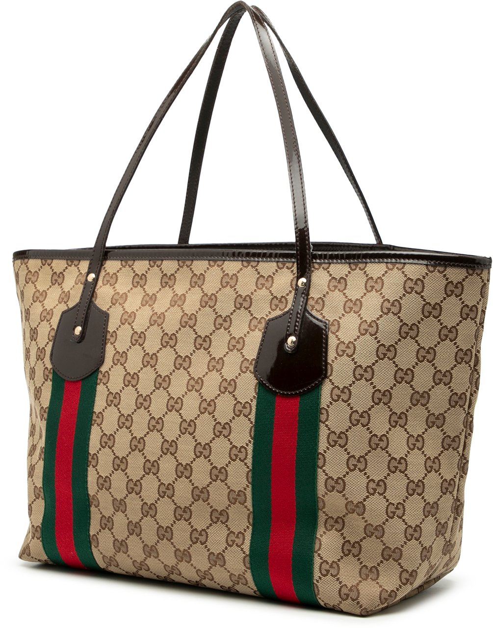 Gucci GG Canvas Web Jolie Tote Bruin