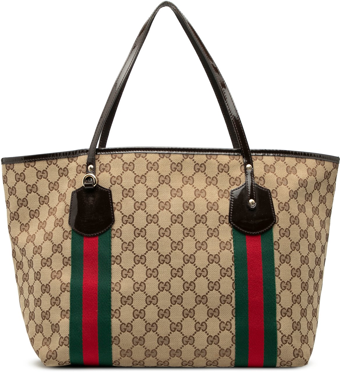 Gucci GG Canvas Web Jolie Tote Bruin