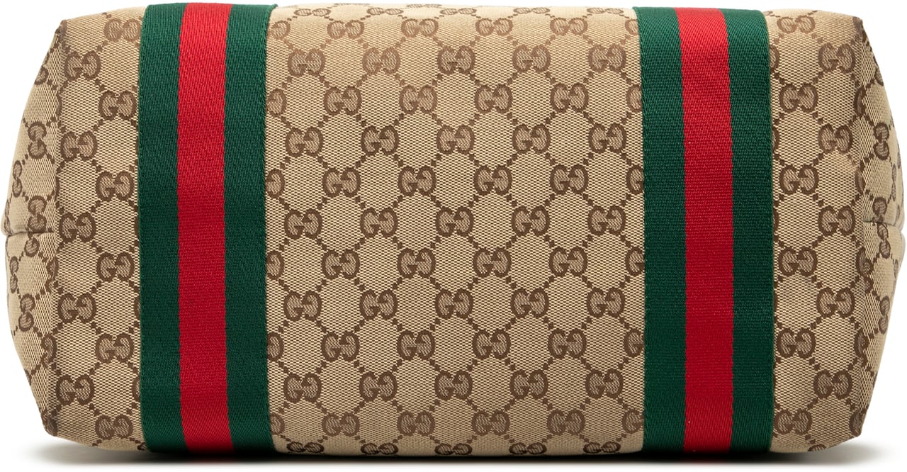 Gucci GG Canvas Web Jolie Tote Bruin