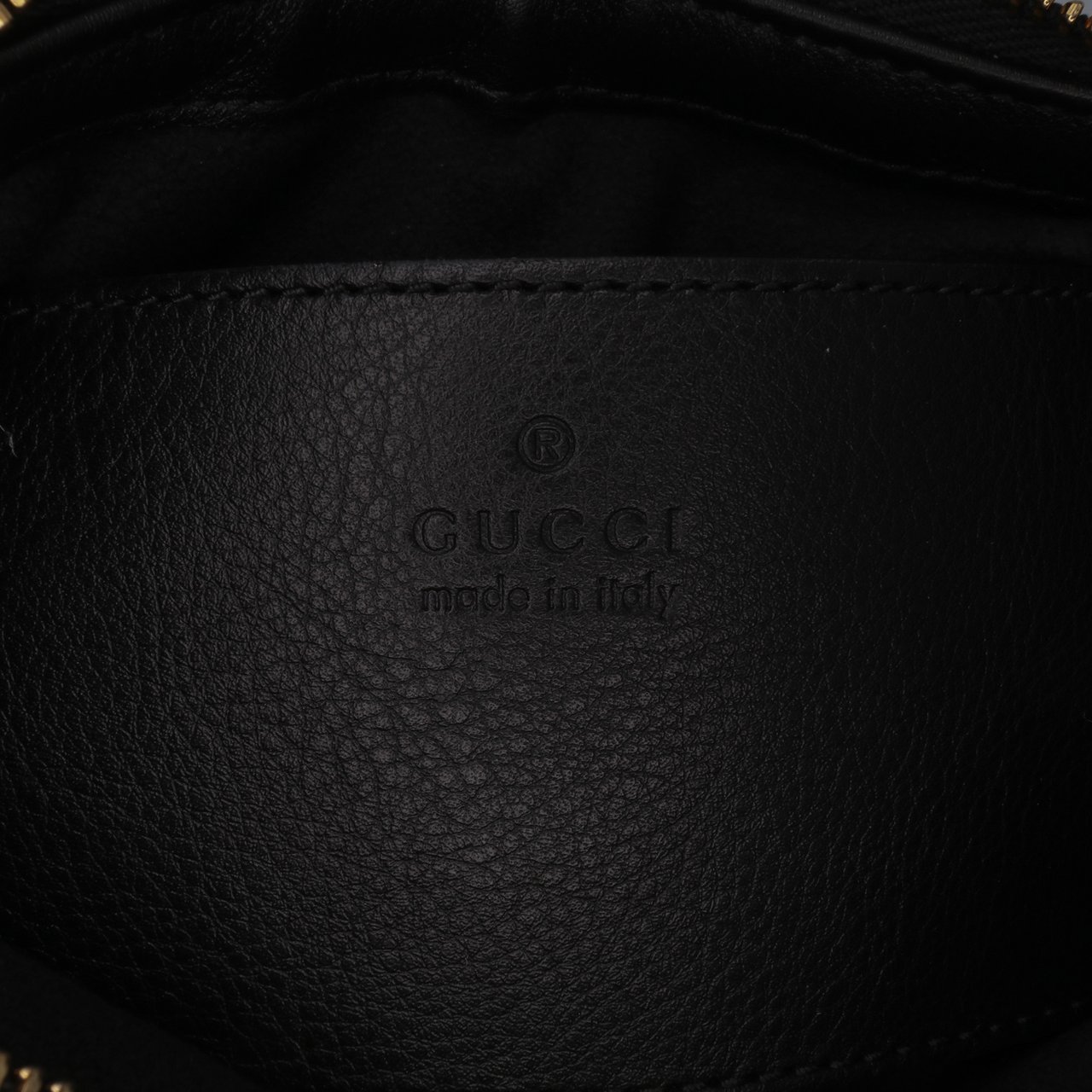 Gucci GG Marmont Matelasse Patent Shoulder Bag Zwart