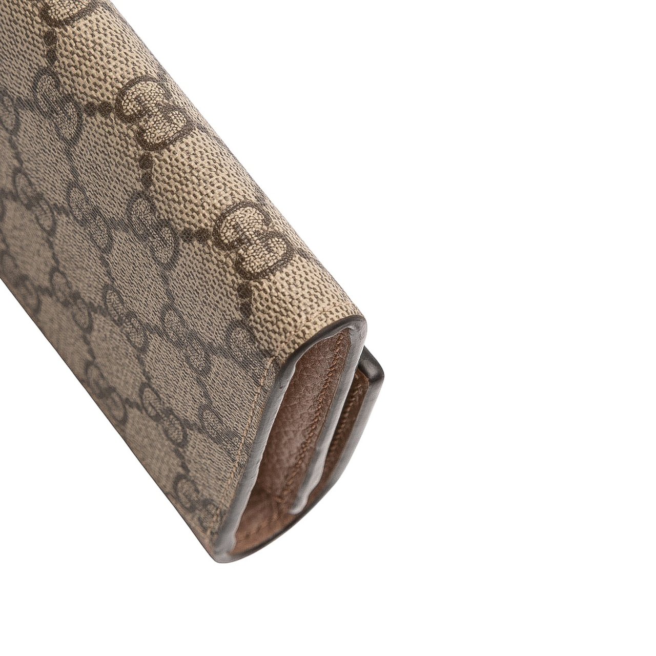 Gucci Bicolor GG Marmont GG Supreme Continental Wallet Bruin