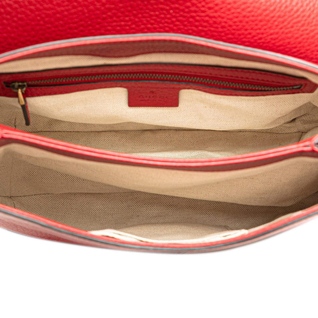 Gucci GG Marmont Leather Animalier Crossbody Rood