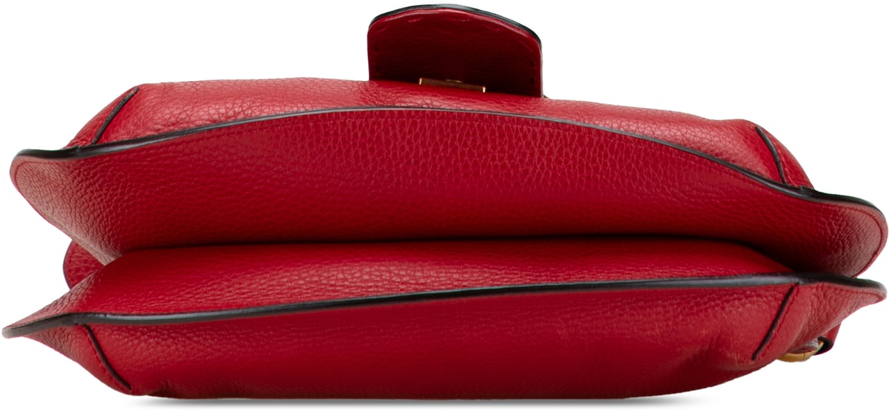 Gucci GG Marmont Leather Animalier Crossbody Rood