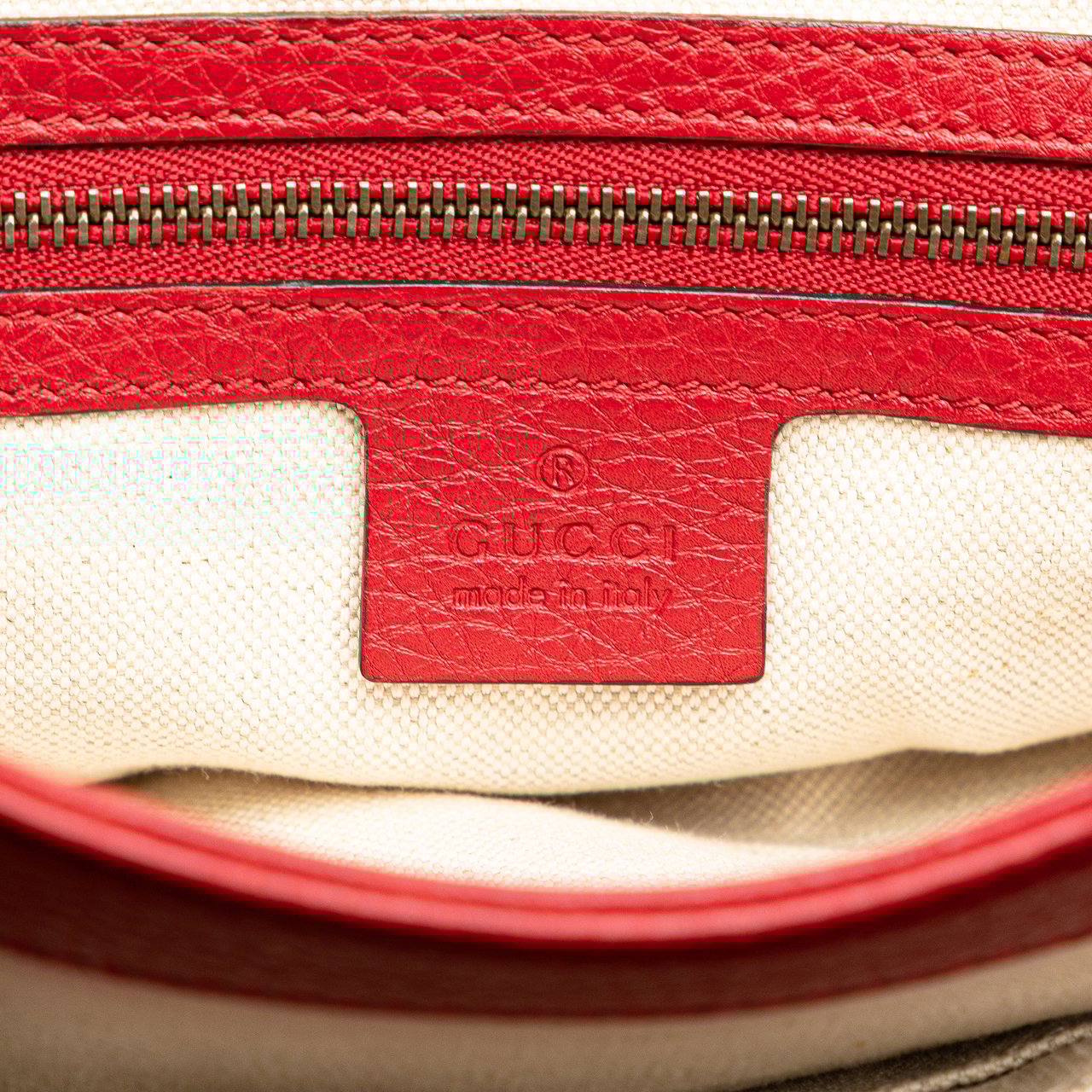 Gucci GG Marmont Leather Animalier Crossbody Rood