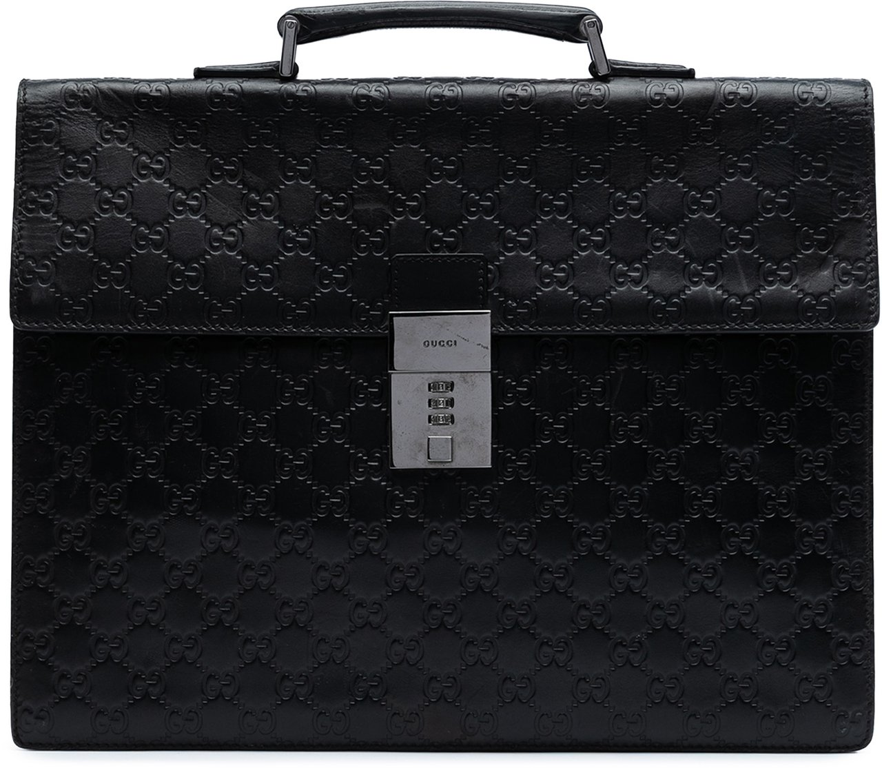 Gucci Guccissima Business Bag Zwart