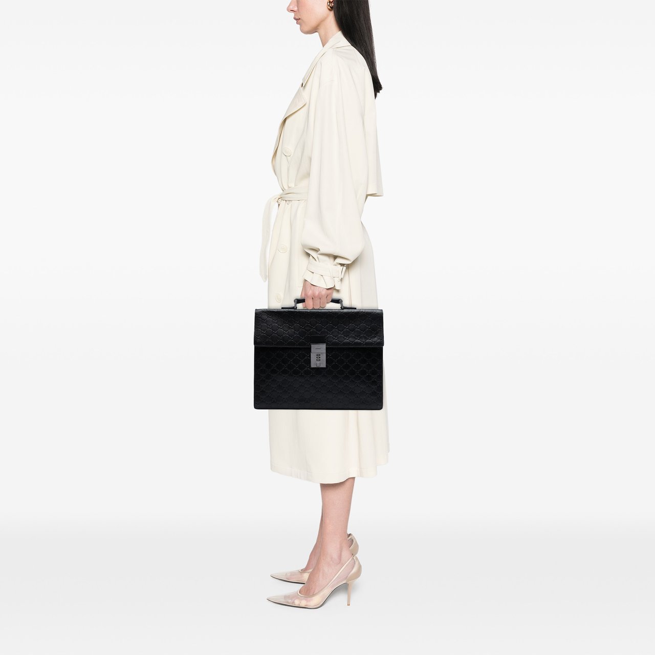 Gucci Guccissima Business Bag Zwart