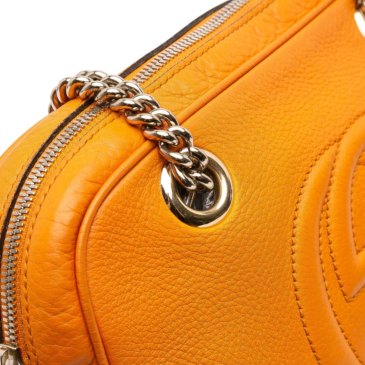 Gucci Leather Soho Chain Zip Shoulder Bag Oranje