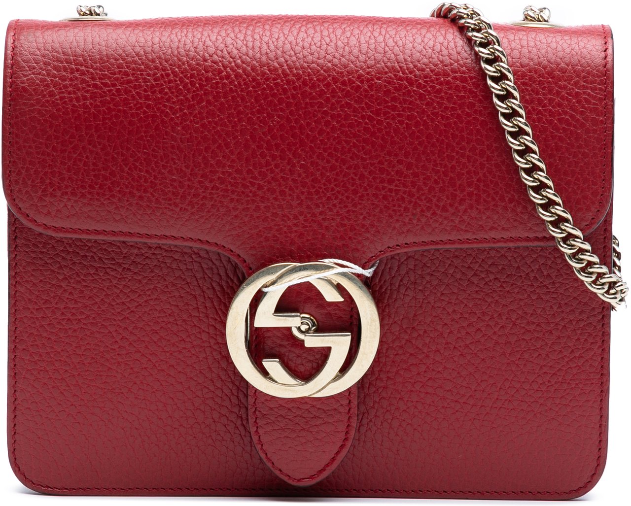 Gucci Small Dollar Calfskin Interlocking G Crossbody Rood
