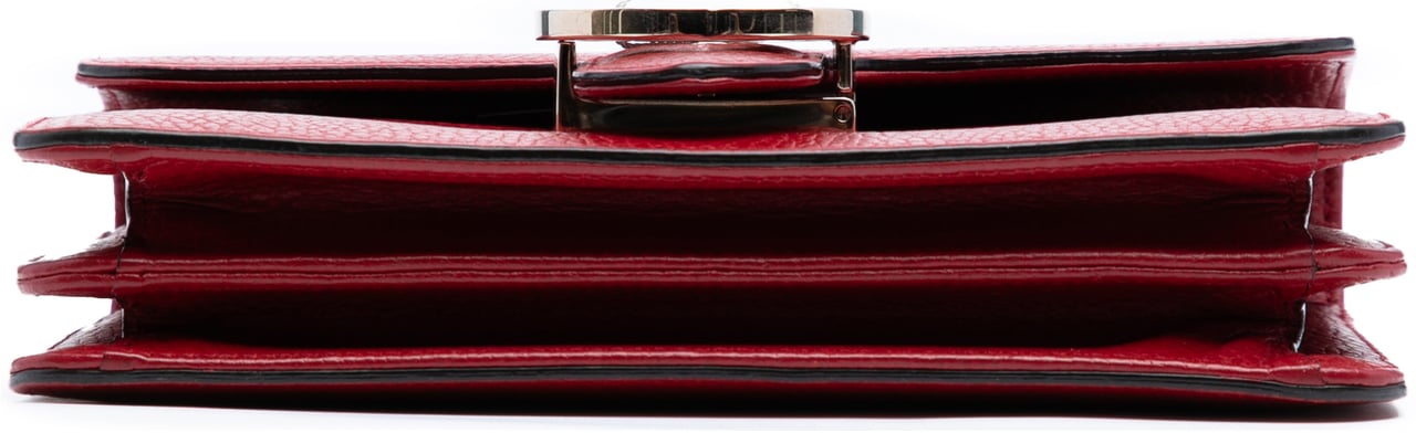 Gucci Small Dollar Calfskin Interlocking G Crossbody Rood
