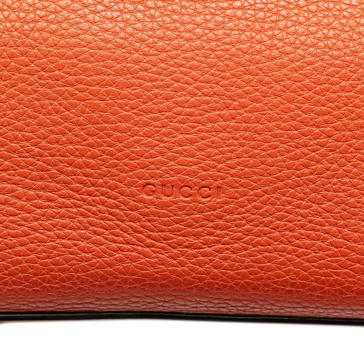 Gucci Small Leather Bamboo Daily Satchel Oranje