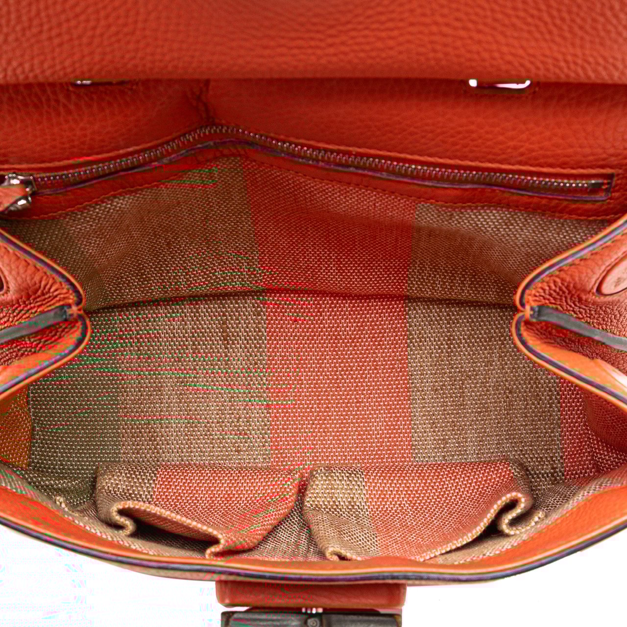 Gucci Small Leather Bamboo Daily Satchel Oranje