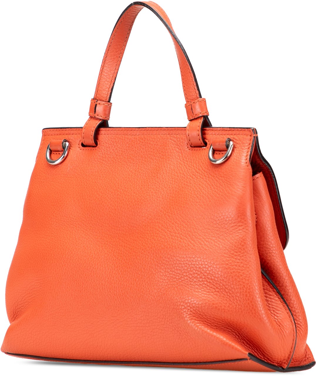 Gucci Small Leather Bamboo Daily Satchel Oranje