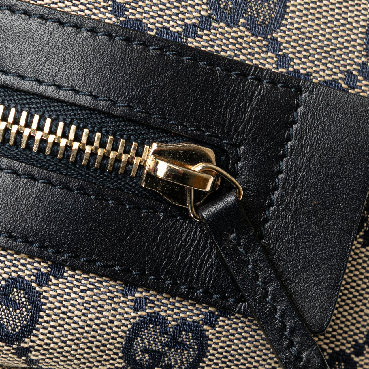 Gucci GG Canvas Web Pouch Bruin