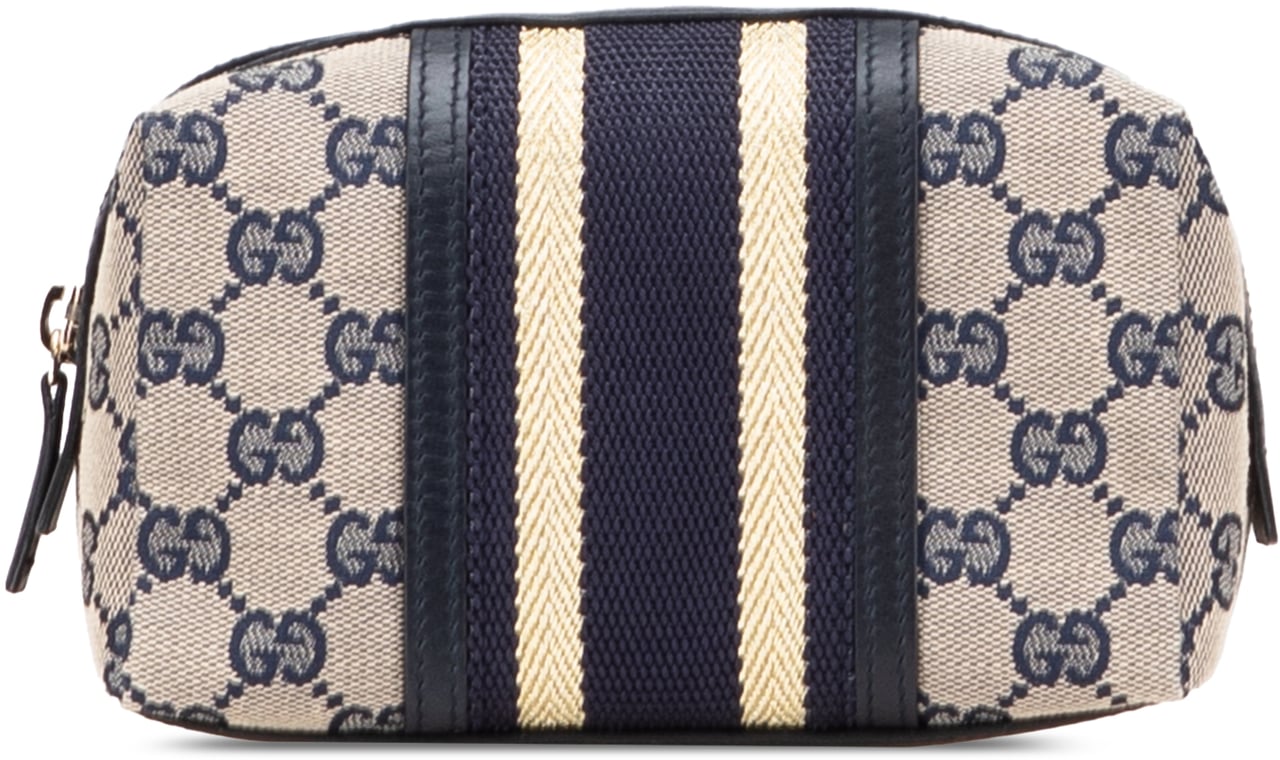 Gucci GG Canvas Web Pouch Bruin